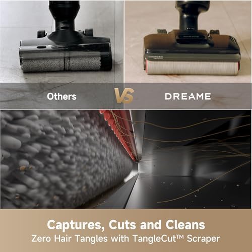 DREAME H12 Pro FlexReach Wet Dry Vacuum Cleaner  0 Tangle Cordless Vacuum Mop All in One for Hard Floors  180  Lie Flat Floor Cleaner Machine with 194 F Hot Self Cleaning  50Mins Runtime