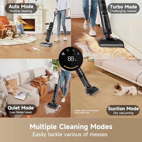 DREAME H12 Pro FlexReach Wet Dry Vacuum Cleaner  0 Tangle Cordless Vacuum Mop All in One for Hard Floors  180  Lie Flat Floor Cleaner Machine with 194 F Hot Self Cleaning  50Mins Runtime