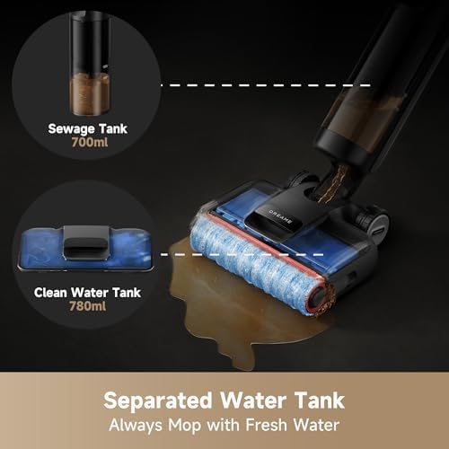 DREAME H12 Pro FlexReach Wet Dry Vacuum Cleaner  0 Tangle Cordless Vacuum Mop All in One for Hard Floors  180  Lie Flat Floor Cleaner Machine with 194 F Hot Self Cleaning  50Mins Runtime