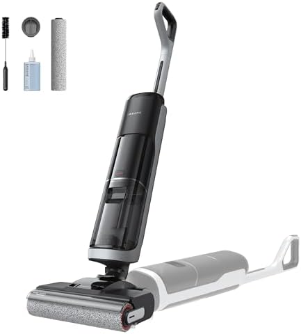DREAME H14 Pro Wet Dry Vacuum Cleaner  180  Lie Flat Vacuum Mop  140 F Washing and Fast Hot Air Drying  Powerful 18kPa Suction Floor Cleaner Machine  Easy GlideWheel Movement  Smart App Control