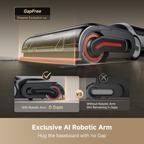 DREAME H15 Pro Heat Wet Dry Vacuum and Mop  185 F Hot Water Floor Cleaning  0 Hair Tangle  Cordless Floor Cleaner with AI Robotic Arm  22KPa Suction  180  Lie Flat  Hot Self Cleaning  Edge to Edge