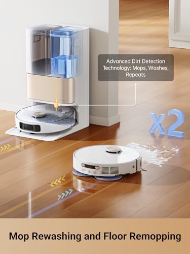 DREAME L10s Pro Ultra Heat Robot Vacuum and Mop Combo  Mop Extend  7000Pa Suction  Auto Robot Care and Maintenance  136 F Hot Water Mop Self Cleaning  Obstacle Avoidance  Ideal for Hair  Carpets