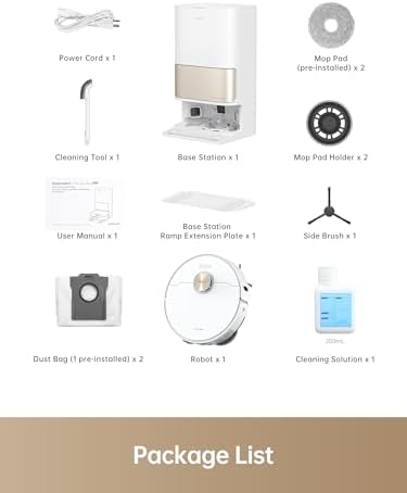 DREAME L10s Pro Ultra Heat Robot Vacuum and Mop Combo  Mop Extend  7000Pa Suction  Auto Robot Care and Maintenance  136 F Hot Water Mop Self Cleaning  Obstacle Avoidance  Ideal for Hair  Carpets