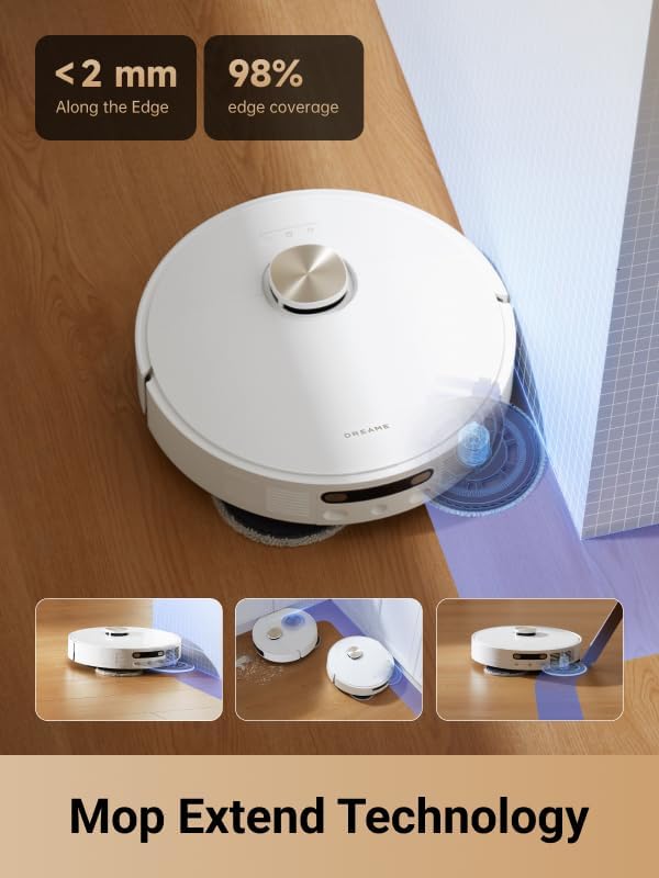 DREAME L10s Pro Ultra Heat Robot Vacuum and Mop Combo  Mop Extend  7000Pa Suction  Auto Robot Care and Maintenance  136 F Hot Water Mop Self Cleaning  Obstacle Avoidance  Ideal for Hair  Carpets