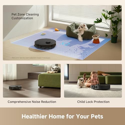 DREAME L40 Ultra Gen 2 Robot Vacuum and Mop with 25 000Pa Suction  Extendable Side Brush and Mop  All in One Self Emptying & Cleaning Dock  Voice & App Control  Black