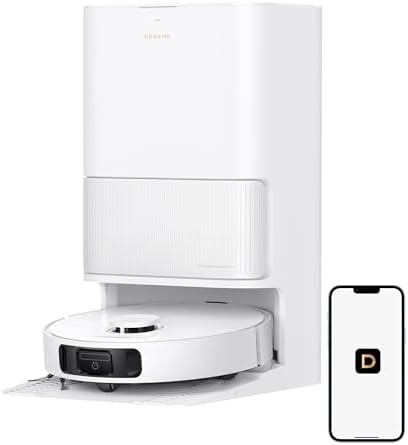 DREAME L40 Ultra Gen 2 Robot Vacuum and Mop with 25 000Pa Suction  Extendable Side Brush and Mop  All in One Self Emptying & Cleaning Dock  Voice & App Control  White