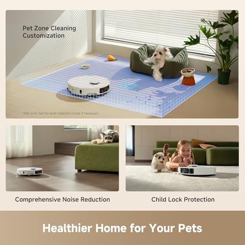 DREAME L40 Ultra Gen 2 Robot Vacuum and Mop with 25 000Pa Suction  Extendable Side Brush and Mop  All in One Self Emptying & Cleaning Dock  Voice & App Control  White