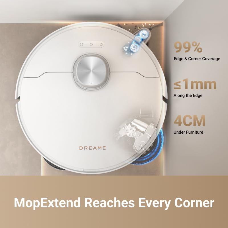 DREAME L40 Ultra Robot Vacuum with Removable & Liftable Mop  Extendable & Liftable SideBrush  11 000Pa Suction  149  Mop & Washboard Self Cleaning  Auto Empty  Auto Refill  Voice Control