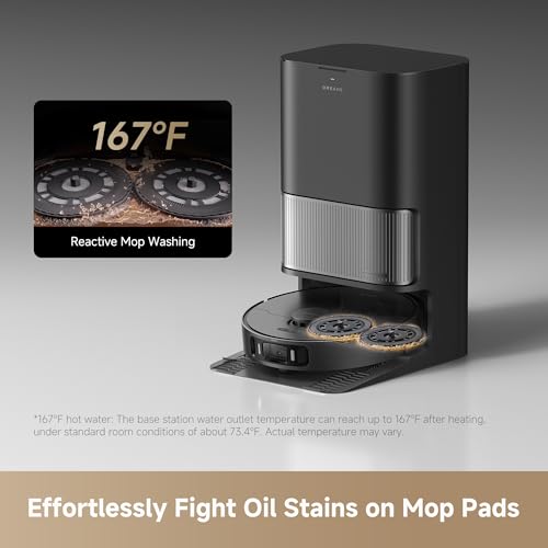 DREAME L40s Ultra AE Robot Vacuum and Mop, 19,000Pa Suction, Diverse Brush Selection, Flexible Mop & 167℉ Self Cleaning Washboard, All-in-One Station, Tangle-Free, Auto Refill, Voice Control