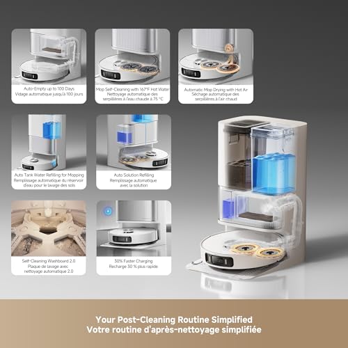 DREAME L40s Ultra AE Robot Vacuum and Mop Combo  19 000Pa Suction  Self Emptying Dust Box  Flexible Mop & 167  Self Cleaning Washboard  Diverse Brush Selection  All in One Station  Auto Refill