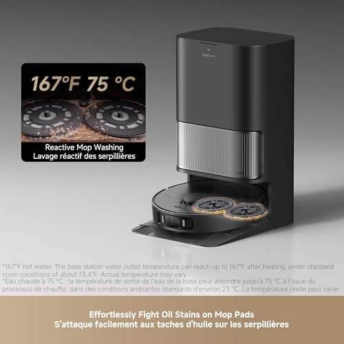 DREAME L40s Ultra AE Robot Vacuum and Mop Combo  19 000Pa Suction  Self Emptying Dust Box  Flexible Mop & 167  Self Cleaning Washboard  Diverse Brush Selection  All in One Station  Auto Refill