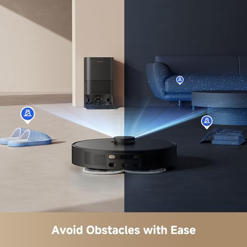 DREAME L40s Ultra CE Robot Vacuum and Mop Combo with Self Emptying Dock  13 000Pa Suction  Mop Self Cleaning and Auto Raising  Ultrasonic Carpet Sensing  Ideal for Pet Hair  Carpet and Hard Floors