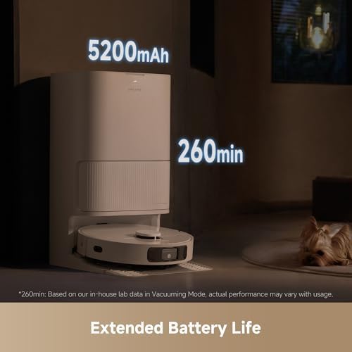 DREAME L40s Ultra CE Robot Vacuum and Mop Combo with Self Emptying Dock  13 000Pa Suction  Mop Self Cleaning and Auto Raising  Ultrasonic Carpet Sensing  Ideal for Pet Hair  Carpet and Hard Floors