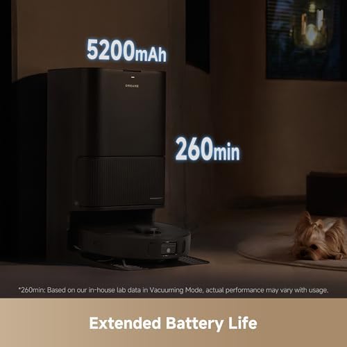 DREAME L40s Ultra CE Robot Aspirador y Trapeador Combo con muelle de autovaciado, succión de 13,000 Pa, fregona autolimpiante y elevación automática, detección ultrasónica de alfombras, ideal para pelo de mascotas, alfombras y suelos duros