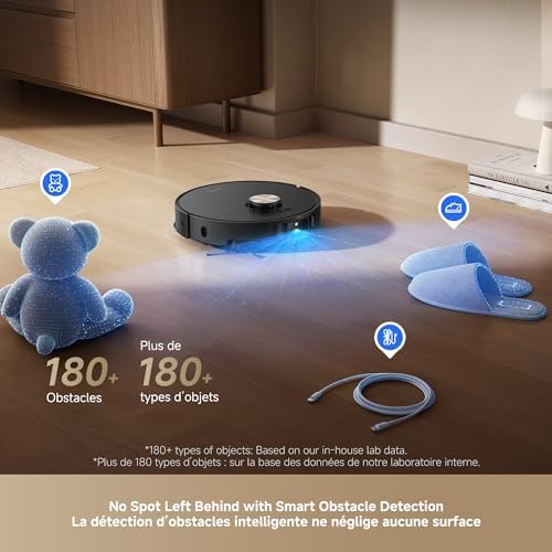 DREAME L50 Ultra Robot Vacuum and Mop Black with Auto Empty and Mop Self Cleaning  Precise Obstacle Avoidance  19 500Pa Suction  HyperStream Detangling DuoBrush