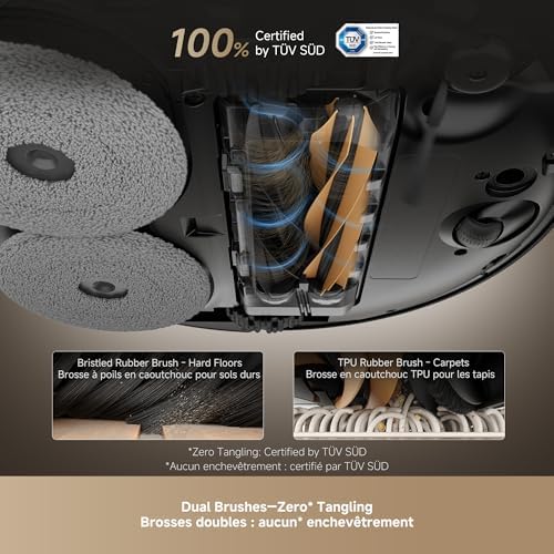DREAME L50 Ultra Robot Vacuum and Mop Black with Auto Empty and Mop Self Cleaning  Precise Obstacle Avoidance  19 500Pa Suction  HyperStream Detangling DuoBrush