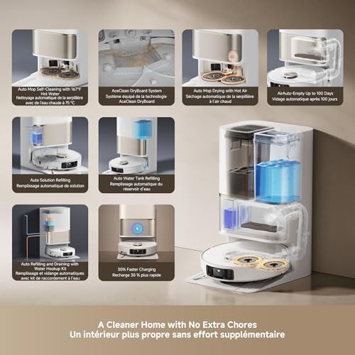 DREAME L50 Ultra Robot Vacuum and Mop Black with Auto Empty and Mop Self Cleaning  Precise Obstacle Avoidance  19 500Pa Suction  HyperStream Detangling DuoBrush