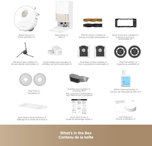 DREAME L50 Ultra Robot Vacuum and Mop Black with Auto Empty and Mop Self Cleaning  Precise Obstacle Avoidance  19 500Pa Suction  HyperStream Detangling DuoBrush