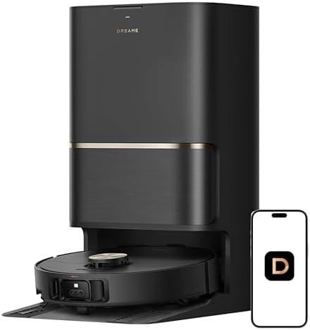DREAME L50 Ultra Robot Vacuum and Mop Black with Auto Empty and Mop Self Cleaning  Precise Obstacle Avoidance  19 500Pa Suction  HyperStream Detangling DuoBrush