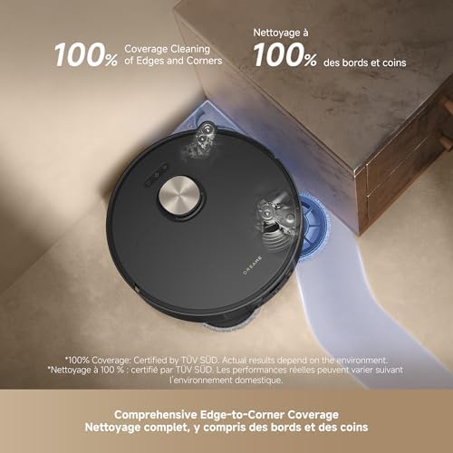 DREAME L50 Ultra Robot Vacuum and Mop Black with Auto Empty and Mop Self Cleaning  Precise Obstacle Avoidance  19 500Pa Suction  HyperStream Detangling DuoBrush