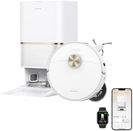 DREAME Robot aspirador y trapeador L60 Ultra PE, succión de 30,000 Pa, autolimpieza, limpieza profunda de esquina a borde, cepillo desenredante, evita obstáculos y navegación de 360°, color negro