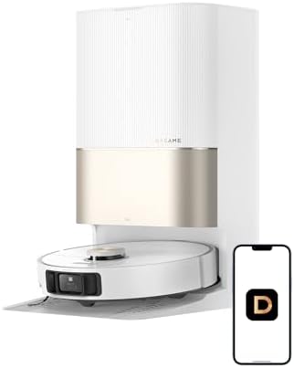 DREAME X40 Ultra Robotic Vacuum with Removable & Liftable Mop  12 000Pa Suction  Side Brush Extensive Cleaning  158 F Mop & Washboard Self Cleaning  Auto Empty  Auto Refill  liftable Brushes