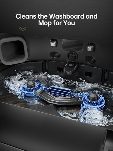 DREAME X40 Ultra Robotic Vacuum with Removable & Liftable Mop  12 000Pa Suction  Side Brush Extensive Cleaning  158 F Mop & Washboard Self Cleaning  Auto Empty  Auto Refill  liftable Brushes