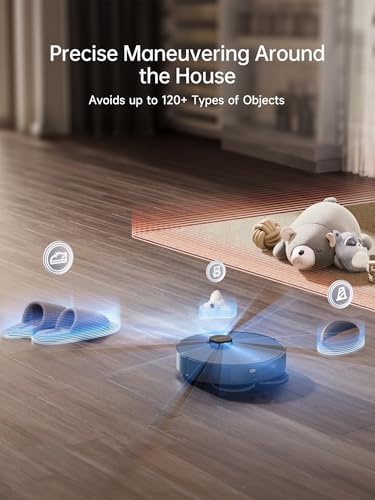DREAME X40 Ultra Robotic Vacuum with Removable & Liftable Mop  12 000Pa Suction  Side Brush Extensive Cleaning  158 F Mop & Washboard Self Cleaning  Auto Empty  Auto Refill  liftable Brushes