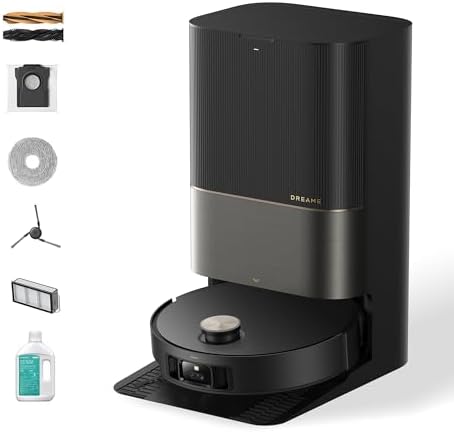 DREAME X50 Ultra Complete Robot Vacuum and Mop with Auto Empty and Mop Self Cleaning  20 000Pa Suction  Obstacle Avoidance and 360  Navigation  Corner to Edge Deep Cleaning  Detangling Brush  Black 