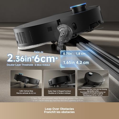 DREAME X50 Ultra Complete Robot Vacuum and Mop with Auto Empty and Mop Self Cleaning  20 000Pa Suction  Obstacle Avoidance and 360  Navigation  Corner to Edge Deep Cleaning  Detangling Brush  Black 