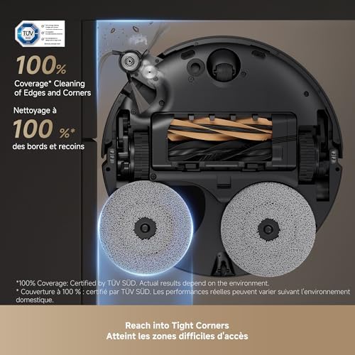 DREAME X50 Ultra Complete Robot Vacuum and Mop with Auto Empty and Mop Self Cleaning  20 000Pa Suction  Obstacle Avoidance and 360  Navigation  Corner to Edge Deep Cleaning  Detangling Brush  Black 