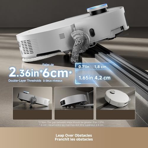DREAME X50 Ultra Complete Robot Vacuum and Mop with Auto Empty and Mop Self Cleaning  20 000Pa Suction  Obstacle Avoidance and 360  Navigation  Corner to Edge Deep Cleaning  Detangling Brush  White 