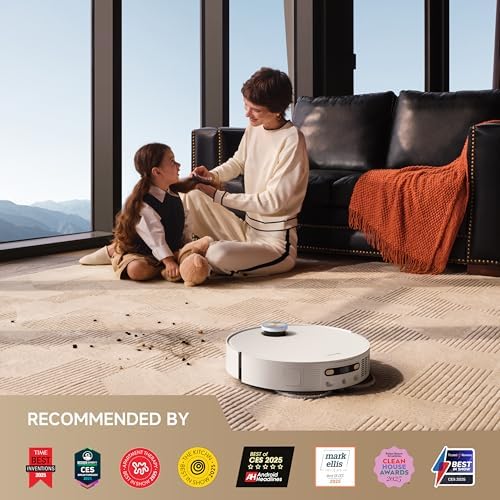 DREAME X50 Ultra Complete Robot Vacuum and Mop with Auto Empty and Mop Self Cleaning  20 000Pa Suction  Obstacle Avoidance and 360  Navigation  Corner to Edge Deep Cleaning  Detangling Brush  White 