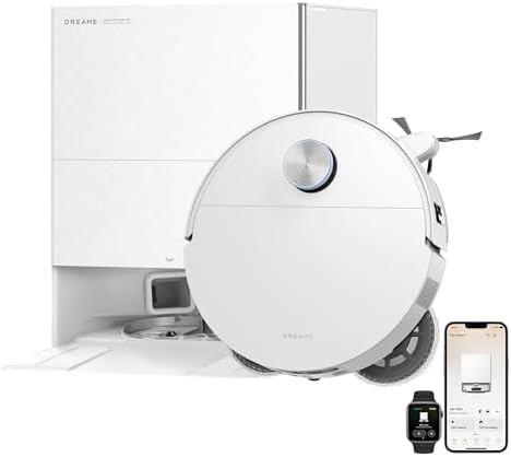 DREAME X60 Ultra Robot Vacuum and Mop  3 13in Ultra Thin Design  3 47in Obstacle Clearing  35 000Pa Suction  Self Emptying&Refilling  Mop Self Cleaning  100  Detangling  280 Obstacle Avoidance  White