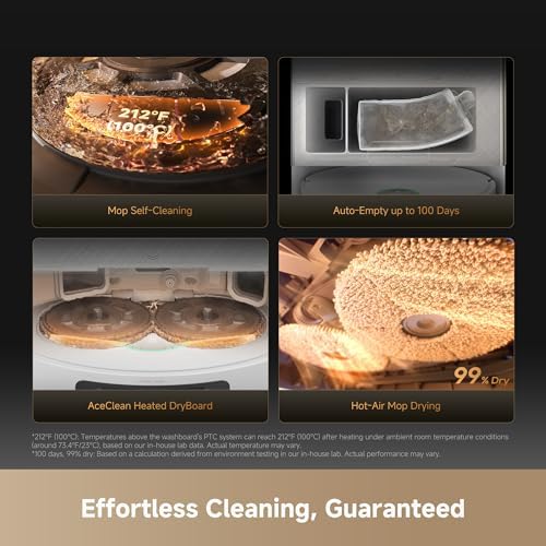 DREAME X60 Ultra Robot Vacuum and Mop  3 13in Ultra Thin Design  3 47in Obstacle Clearing  35 000Pa Suction  Self Emptying&Refilling  Mop Self Cleaning  100  Detangling  280 Obstacle Avoidance  White