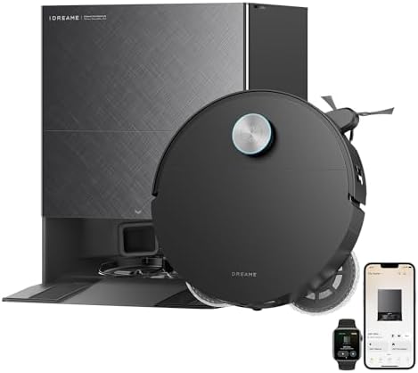 DREAME X60 Ultra Robot Vacuum and Mop  3 13in Ultra Thin Design  3 47in Obstacle Clearing  35 000Pa Suction  Self Emptying&Refilling  Mop Self Cleaning  100  Detangling  280 Obstacle Avoidance  White