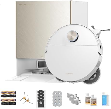 DREAME X60 Ultra Robot Vacuum and Mop  3 13in Ultra Thin Design  3 47in Obstacle Clearing  35 000Pa Suction  Self Emptying&Refilling  Mop Self Cleaning  100  Detangling  280 Obstacle Avoidance  White