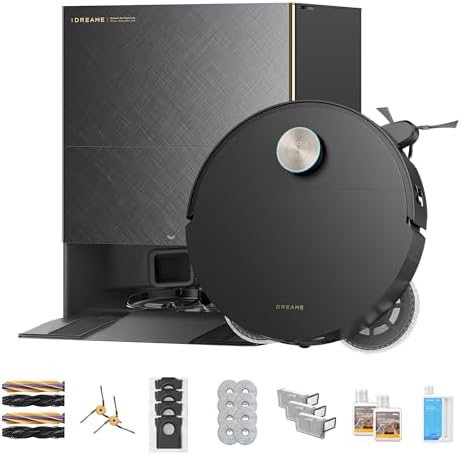 DREAME X60 Ultra Robot Vacuum and Mop  3 13in Ultra Thin Design  3 47in Obstacle Clearing  35 000Pa Suction  Self Emptying&Refilling  Mop Self Cleaning  100  Detangling  280 Obstacle Avoidance  White