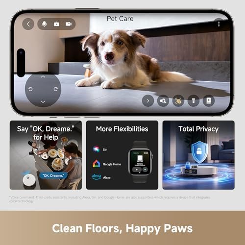DREAME X60 Ultra Robot Vacuum and Mop  3 13in Ultra Thin Design  3 47in Obstacle Clearing  35 000Pa Suction  Self Emptying&Refilling  Mop Self Cleaning  100  Detangling  280 Obstacle Avoidance  White