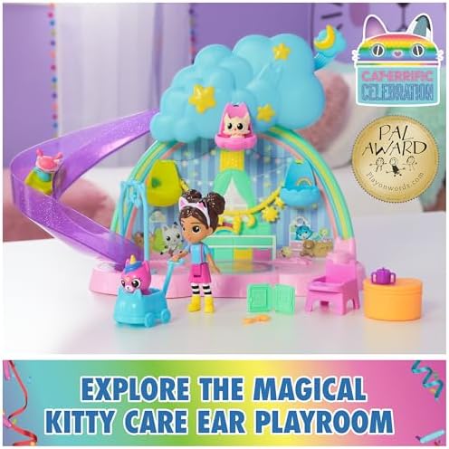 DREAMWORKS GABBYS DOLLHOUSE  14 Pc Celebration Dollhouse  25 Inches Tall  with Toy Figures  Doll House Furniture & 10 Sounds  Kids Toys for Girls & Boys Ages 3