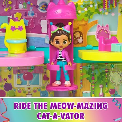 DREAMWORKS GABBYS DOLLHOUSE  14 Pc Celebration Dollhouse  25 Inches Tall  with Toy Figures  Doll House Furniture & 10 Sounds  Kids Toys for Girls & Boys Ages 3