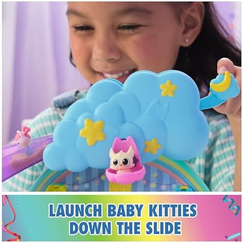 DREAMWORKS GABBYS DOLLHOUSE  14 Pc Celebration Dollhouse  25 Inches Tall  with Toy Figures  Doll House Furniture & 10 Sounds  Kids Toys for Girls & Boys Ages 3