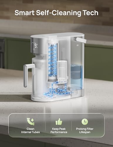 DREO Reverse Osmosis Water Filter Countertop  RO Filtration System  3 1 Pure to Drain  TDS & Filter Life & Autofill Pitcher  Installation Free  Self Cleaning Water Purifier  RO Water Filter