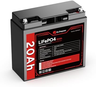 DR PREPARE 12V 300Ah LiFePO4 Battery  Grade A  Cells 3840Wh Rechargeable Lithium Iron Phosphate Battery  200A BMS & Low Temp Cut Off  Small Size for RV  Solar  Off Grid  Camping  Boat  Backup Power