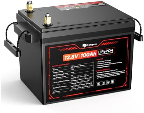 DR PREPARE 12V 300Ah LiFePO4 Battery  Grade A  Cells 3840Wh Rechargeable Lithium Iron Phosphate Battery  200A BMS & Low Temp Cut Off  Small Size for RV  Solar  Off Grid  Camping  Boat  Backup Power