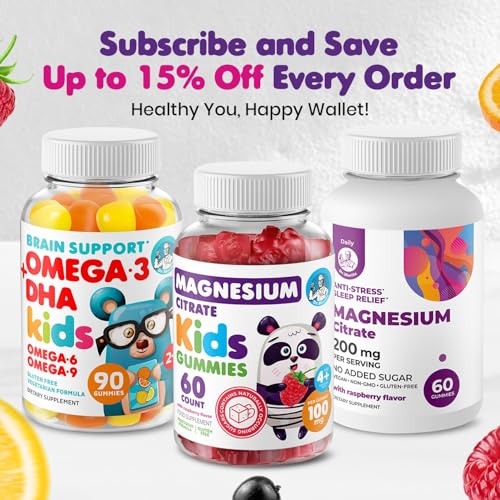 DR  MORITZ Sugar Free Calm Magnesium Gummies for Kids and Adults   Non GMO Magnesium Citrate Gummies   Raspberry Flavor   1 Pack  180 Count