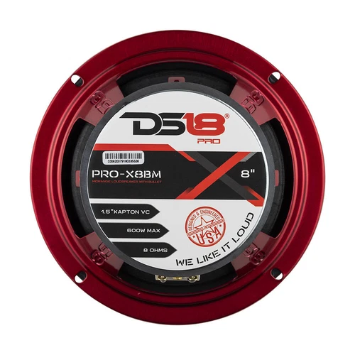 DS18 PRO X8BM PRO X Series 500W 8  Mid Range Car Audio Speaker