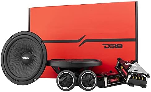 DS18 ZXI 44 4 Car Audio Coaxial Speaker with Built in Neodymium Tweeter and Kevlar Cone   2 Way 150 Watts Max 4 Ohm  2 Speakers 