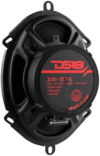 DS18 ZXI 44 4 Car Audio Coaxial Speaker with Built in Neodymium Tweeter and Kevlar Cone   2 Way 150 Watts Max 4 Ohm  2 Speakers 