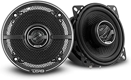 DS18 ZXI 44 4 Car Audio Coaxial Speaker with Built in Neodymium Tweeter and Kevlar Cone   2 Way 150 Watts Max 4 Ohm  2 Speakers 